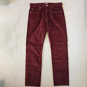 NWOT J. Crew 770 Corduroy Pants, Burgundy Maroon, Size 29 x 30